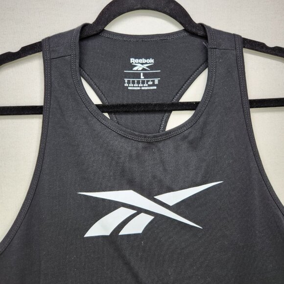 Reebok Womens Tank Top Size Large Black Performance Training Racerback Top - Picture 11 of 12
